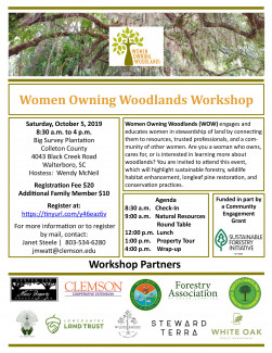 Women Owning Woodlands Workshop October 5th, 2019 Flyer